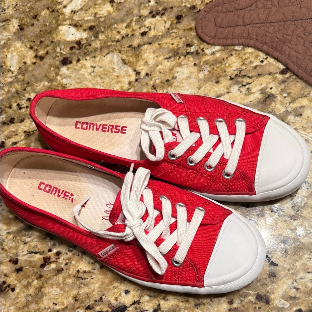 Converse Women's Red Canvas Athletic Shoes